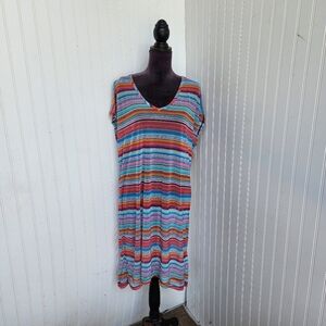 MSRP $78 Anne Cole Plus Mesh Cover-Up Women's Swimsuit Size L / XL F1